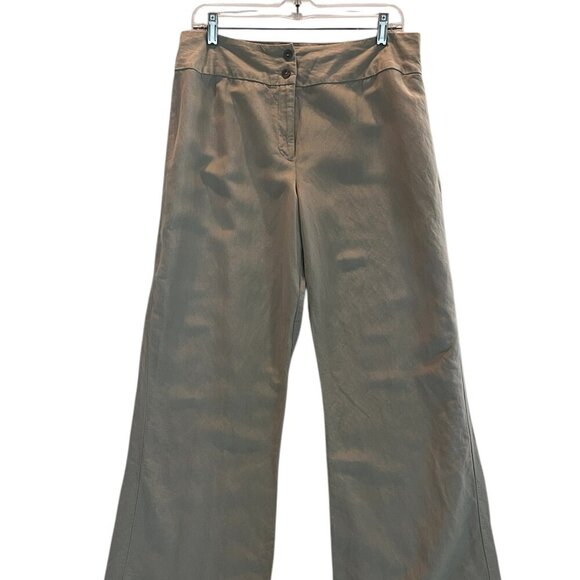 East 5th Pants - East 5th Wide Leg Linen Rayon Blend Pants Size 12 Neutral Beige/Tan Lightweight